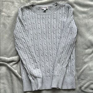 St. John's Bay Light Gray Cable Knit Sweater